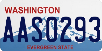 WA license plate AAS0293