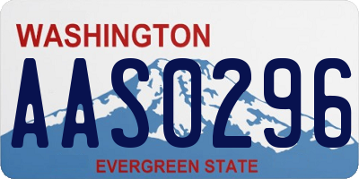 WA license plate AAS0296