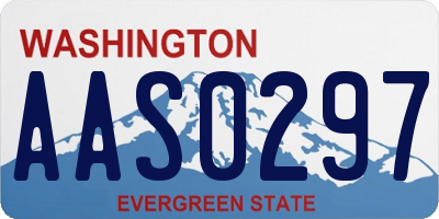 WA license plate AAS0297