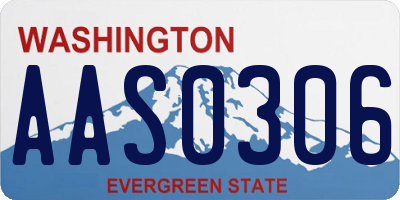 WA license plate AAS0306