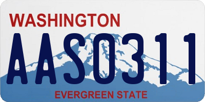 WA license plate AAS0311