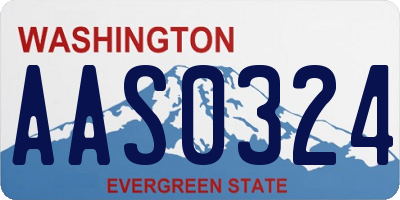 WA license plate AAS0324