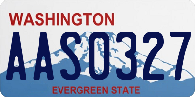 WA license plate AAS0327