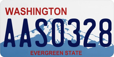 WA license plate AAS0328