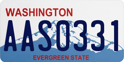 WA license plate AAS0331