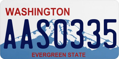 WA license plate AAS0335