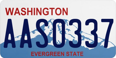 WA license plate AAS0337