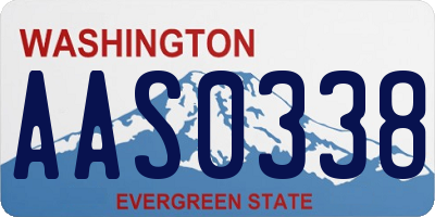 WA license plate AAS0338