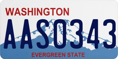 WA license plate AAS0343