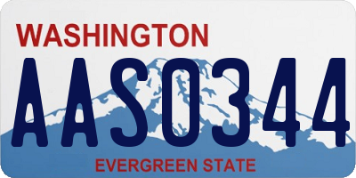 WA license plate AAS0344