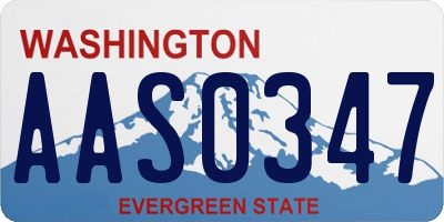 WA license plate AAS0347