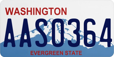 WA license plate AAS0364