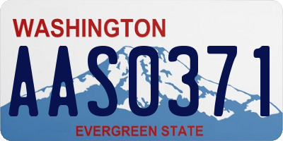WA license plate AAS0371