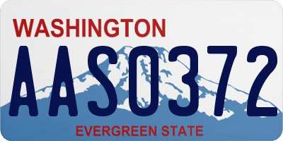 WA license plate AAS0372