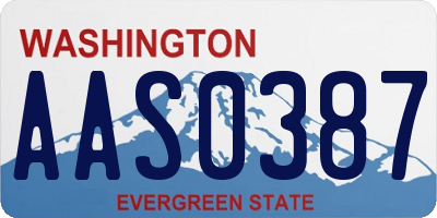 WA license plate AAS0387