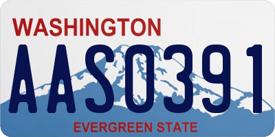WA license plate AAS0391