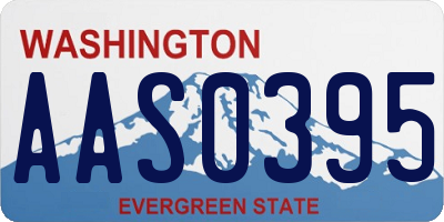 WA license plate AAS0395