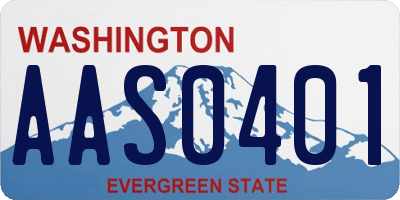 WA license plate AAS0401