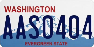 WA license plate AAS0404