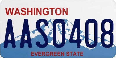 WA license plate AAS0408