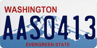 WA license plate AAS0413