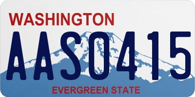 WA license plate AAS0415