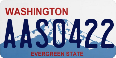 WA license plate AAS0422
