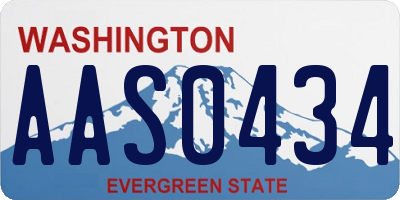 WA license plate AAS0434