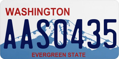 WA license plate AAS0435