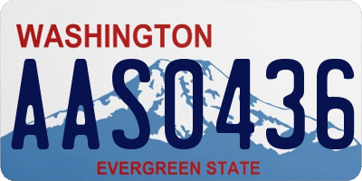 WA license plate AAS0436