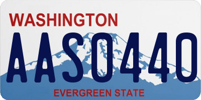 WA license plate AAS0440