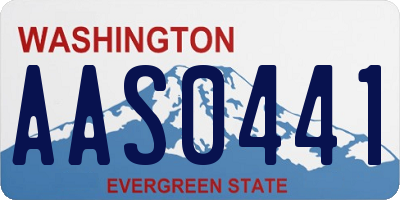 WA license plate AAS0441
