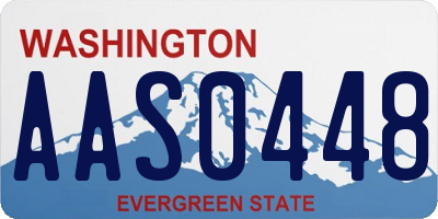 WA license plate AAS0448