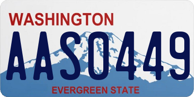 WA license plate AAS0449