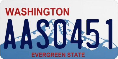WA license plate AAS0451