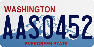 WA license plate AAS0452