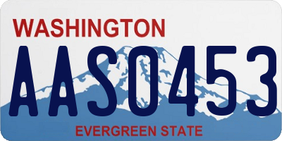 WA license plate AAS0453