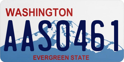WA license plate AAS0461
