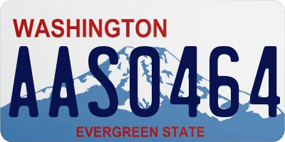 WA license plate AAS0464