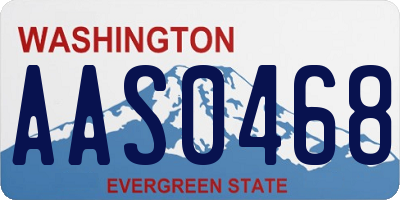 WA license plate AAS0468