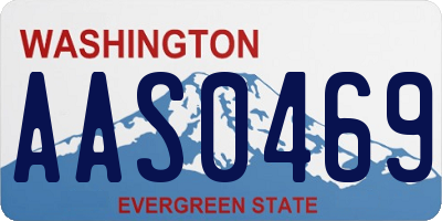 WA license plate AAS0469