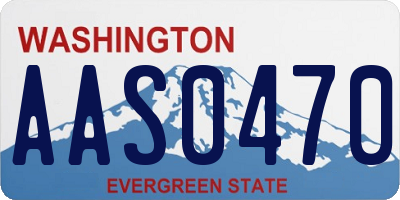 WA license plate AAS0470