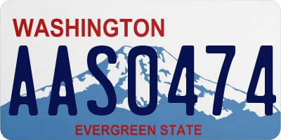 WA license plate AAS0474