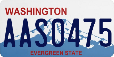 WA license plate AAS0475