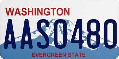 WA license plate AAS0480