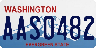 WA license plate AAS0482