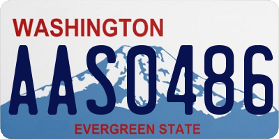 WA license plate AAS0486