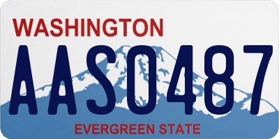WA license plate AAS0487