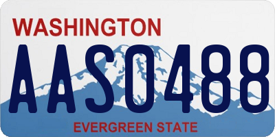 WA license plate AAS0488