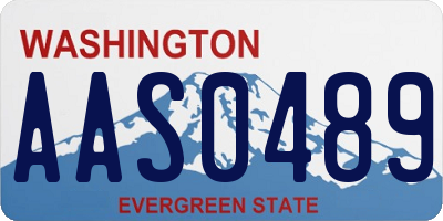 WA license plate AAS0489